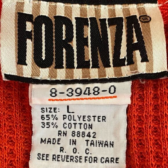 Forenza Vintage 80s Style Waffle Knit Track Jacket Full Zip Womens Size Large - Picture 4 of 5